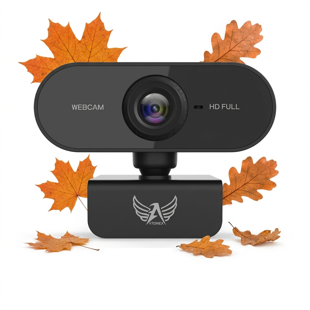 Webcam com Microfone Embutido USB Full HD 1080p Rotação 360