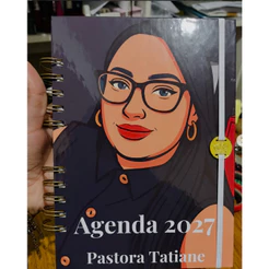 Agenda Personalizada 2027 Capa Dura anti risco Datada ou Não Datada com Foto, Nome Profissão Enfermeira Médico Planner