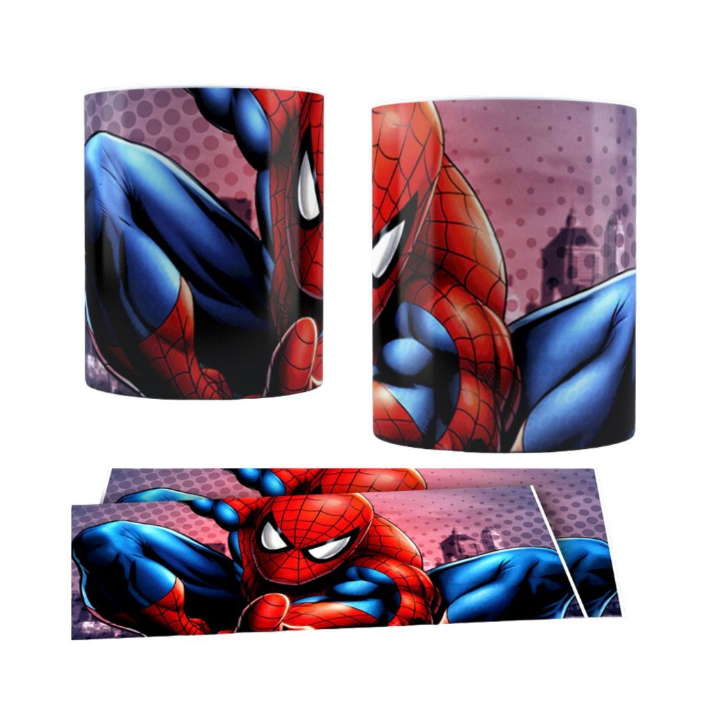 Caneca Homem-Aranha Cerâmica 325ml | Presente Marvel Spider-Man | Caneca Personalizada Super-Herói