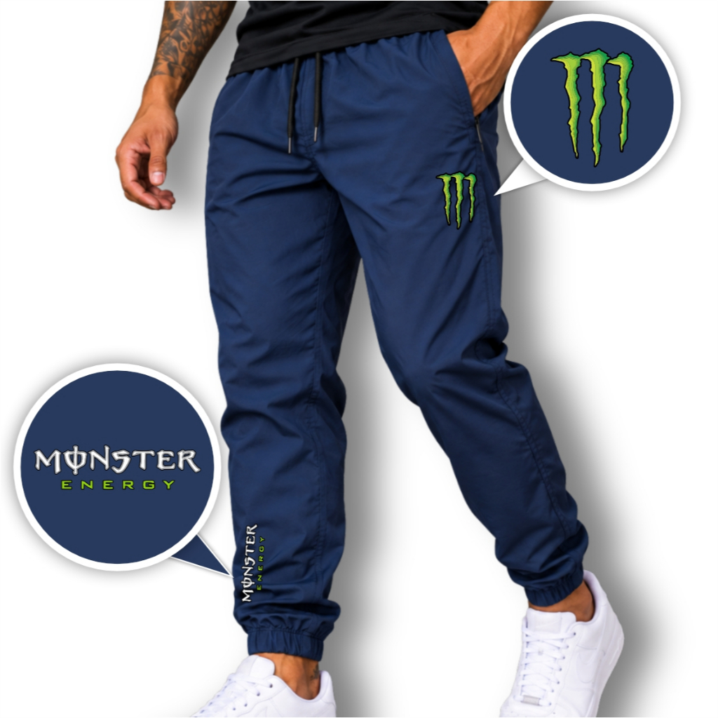 Calça Tactel Masculina Jogger CMNST02  Esportiva Fitness Academia Treino Corrida Caminhada Casual Confortável Leve