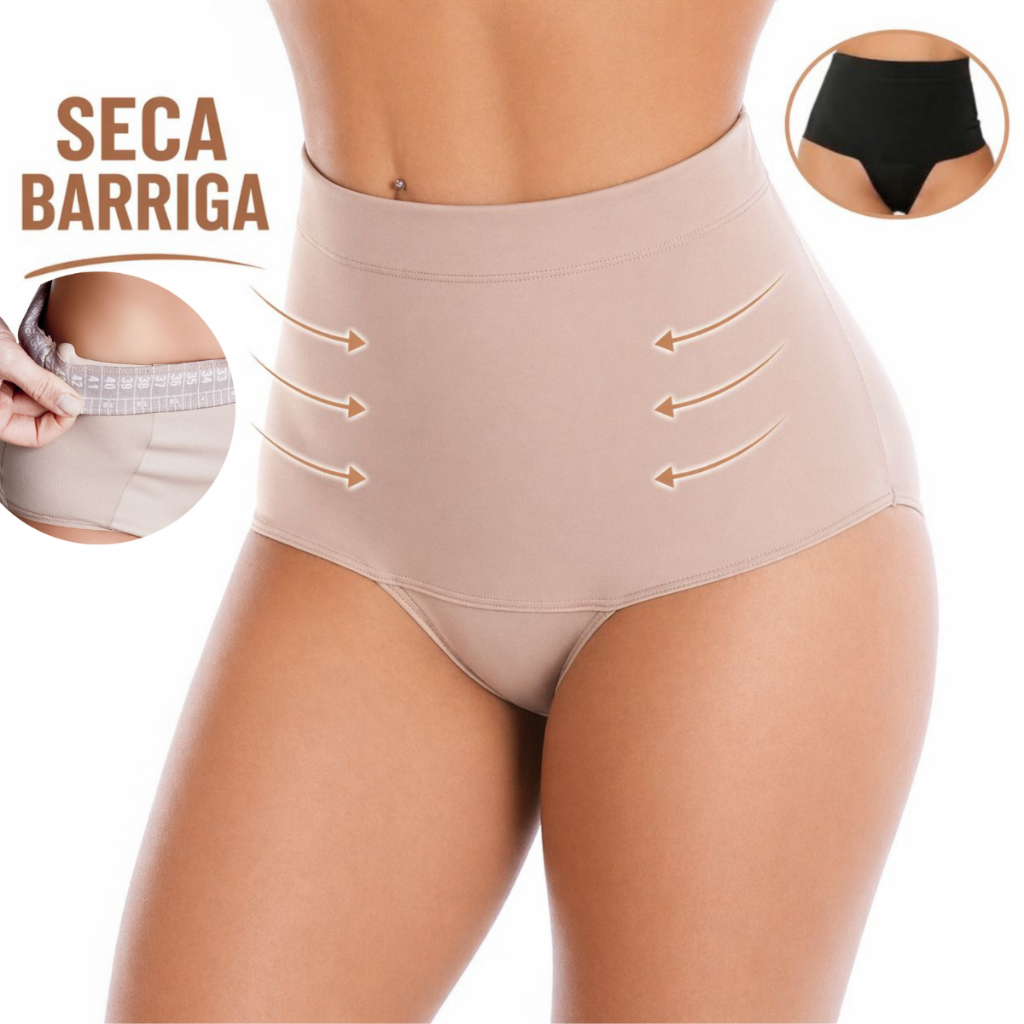 Cinta Calcinha Modeladora Reduz Barriga Alta Compressão Pós Parto Confortável Não Enrola
