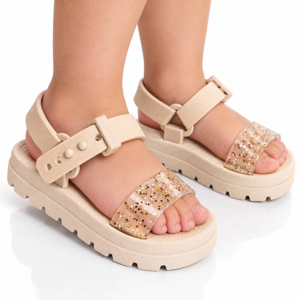 Sandália Infantil Melissa Papete Menina Feminina Confortável Verão Antiderrapante