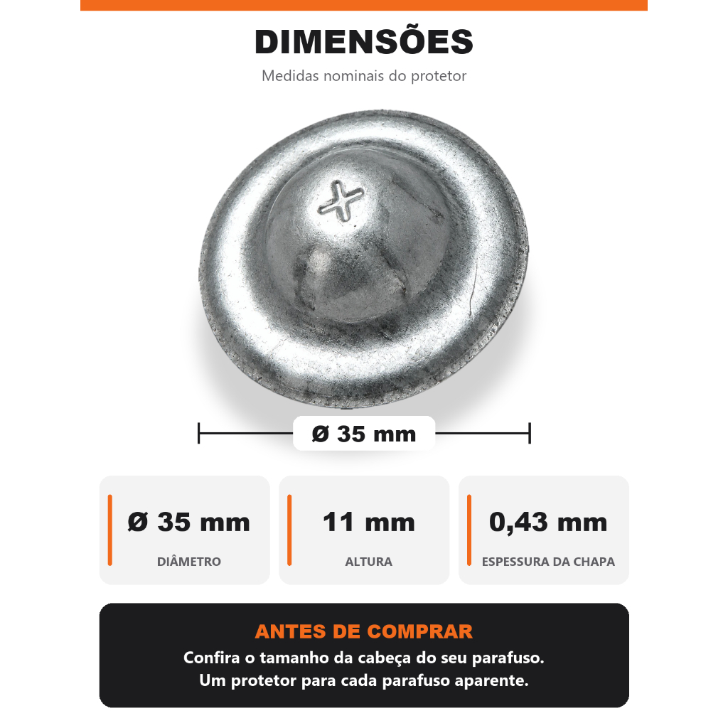 Kit Protetor Cabeça Parafuso Telhas Metálicas Galvanizado Capa Vedação Anti Ferrugem e infiltração — imagem 2 de 2