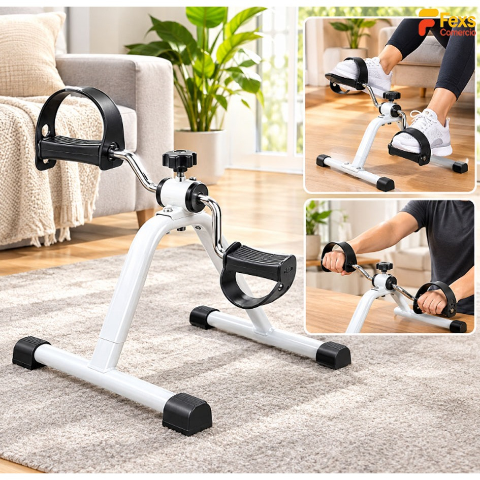 Mini Bicicleta Ergométrica de Dupla Função – Exercitador de Pedal para Mãos e Pés – Equipamento para Fisioterapia e Fitn