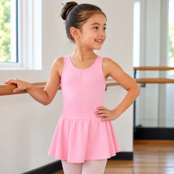 KIT Ballet Bale collant body regata + saia cós (envio imediato) Rosa, Preto, Branco, Lilás, Pink Azul bebê - Tam 2 a 16