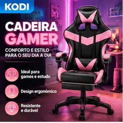 Cadeira Gamer Ergonômica – Conforto Ajustável para Jogos, Estudos e Home Office