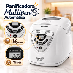 Panificadora Multipane Automática 3L Britânia 12 Programações Branca 127V