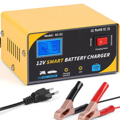 Carregador Inteligente de Bateria Automotiva 12V com Função de Reparo para Carros