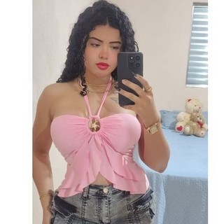 Cropped de suplex / blusinha tomara que caia de babado /Cropped de estrela