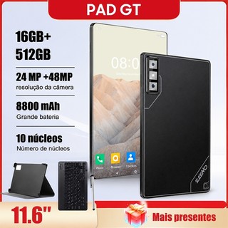 Tablet 5G Wi-Fi Pad GT 16GB RAM + 512GB ROM 11.6-inch large screen  8850mAh Batteries Dual SIM Android tablet