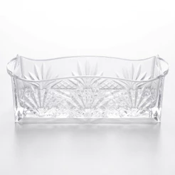 Porta Talher de Cristal Dublin 27cm Lyor para Facas Garfos Colheres Organização Mesa Posta Cozinha Aparador Elegante Lar