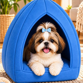 Cama Pet Toca Iglu 2 em 1 Suede Gato Cachorro Caminha Conforto