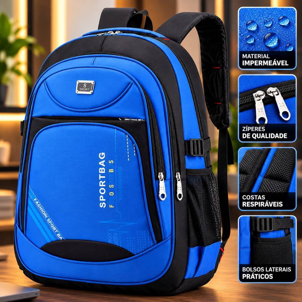 Mochila Bolsa Masculina Premium Executiva Resistente Notebook Faculdade Trabalho
