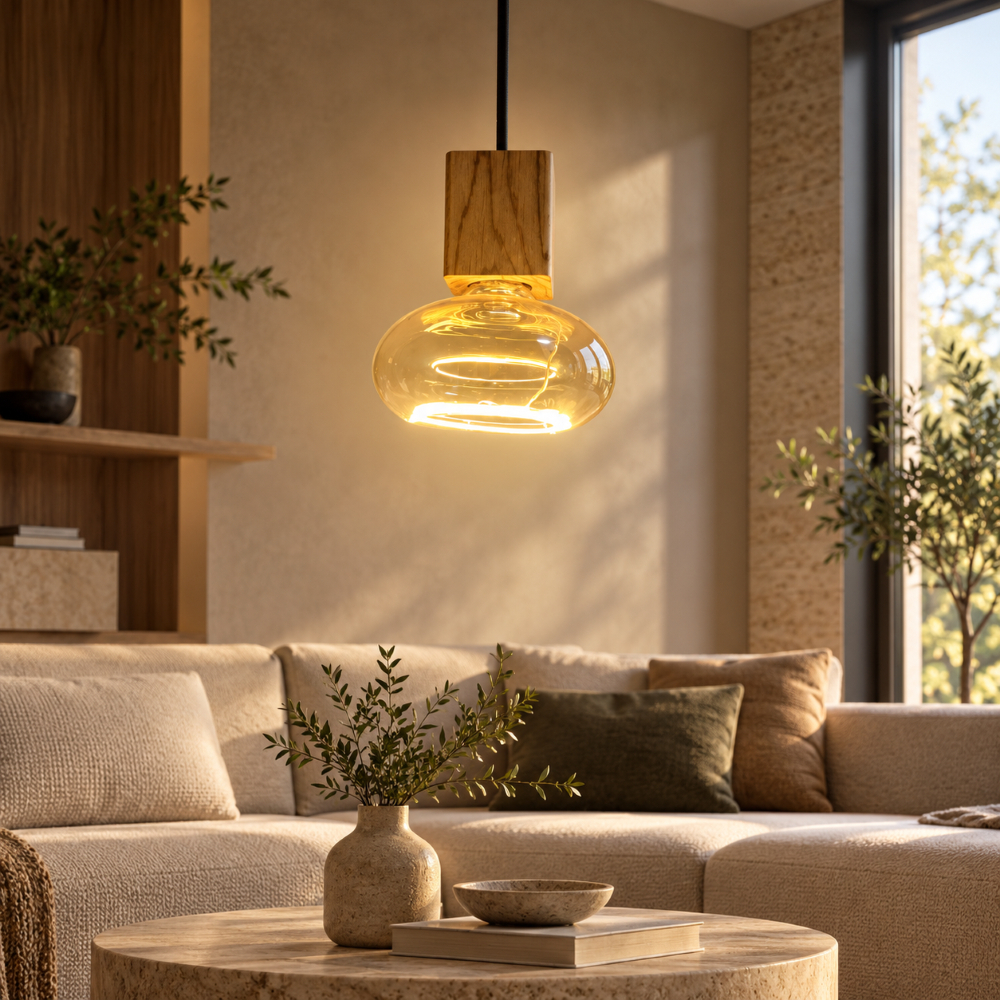 Lâmpada LED Filamento Decorativa Vintage Gota e Taça Âmbar 2200K 6W E27 Bivolt