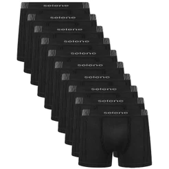 Kit 10 Cueca Boxer Microfibra Selene Kit Cueca Box Poliamida Sem Costura Cueca Masculina Premium