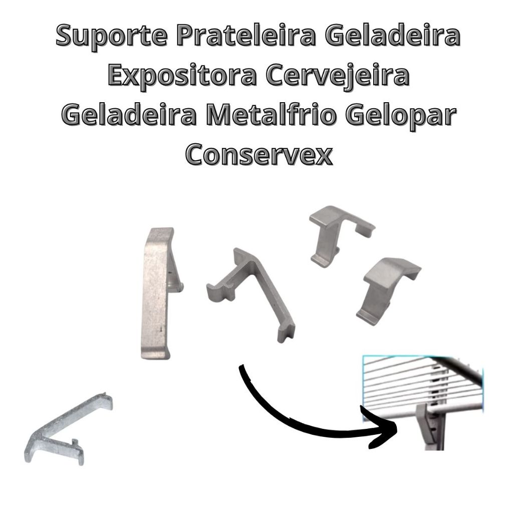 12 Suporte Prateleira Geladeira Expositora Cervejeira Geladeira Metalfrio Gelopar Conservex