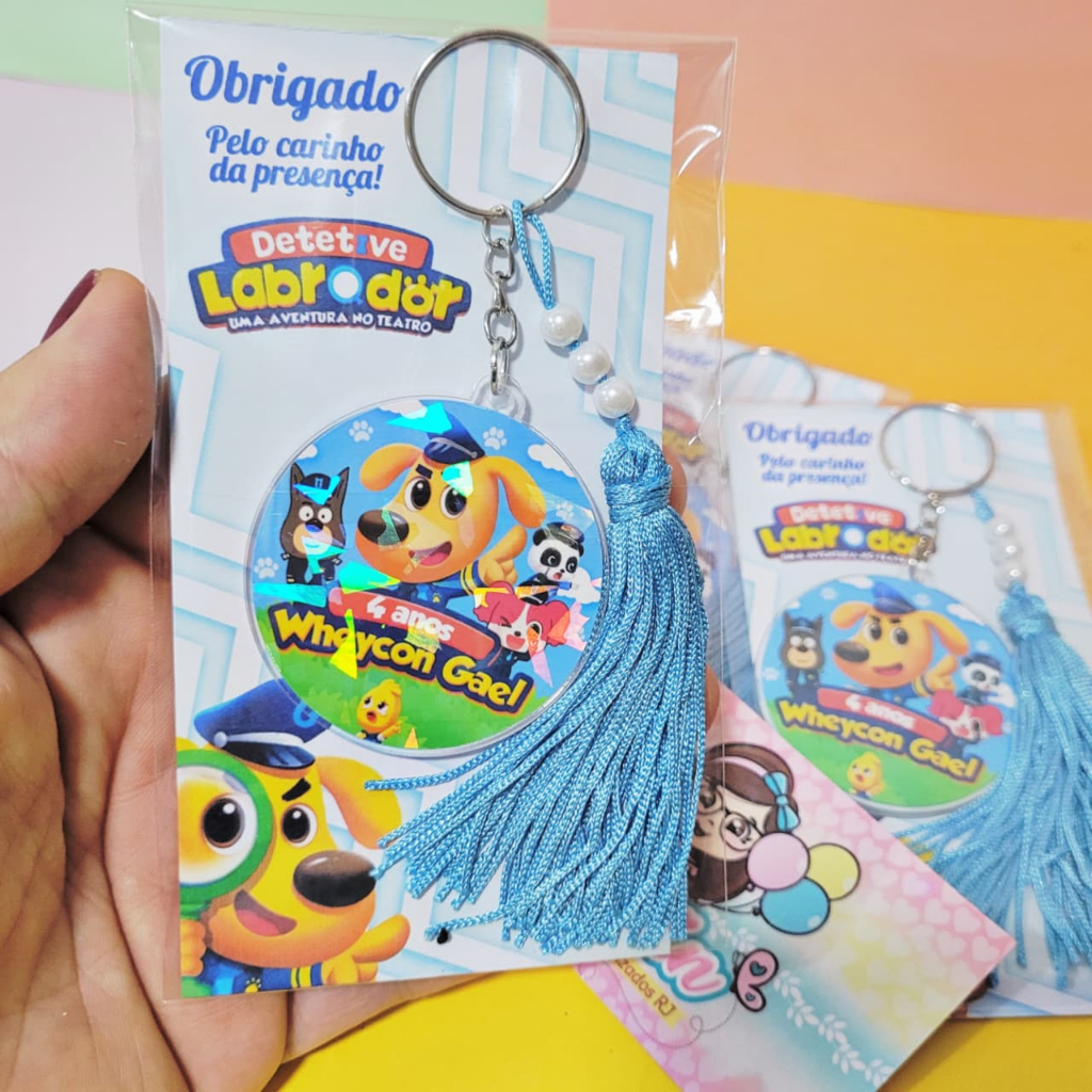 Chaveiro Acrílico Personalizado Lembrancinha Festa de Aniversário Escolha Tema