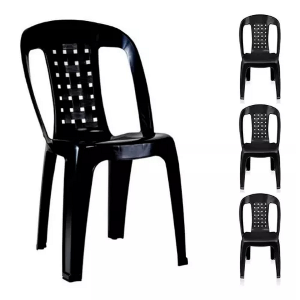 Kit Com 4 Cadeiras De Plástico Bistro Conjunto Completo Cadeiras Bar Area Lazer Eventos em Oferta na Shopee