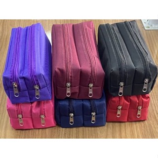 Estojo Escolar 2 Zíper Divisórias Porta Lápis Simples Universitário Escolar Escritório Colorido em Oferta na Shopee