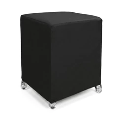 Puff Quadrado Banquinho Com Rodinhas Rodizio Banqueta Assento Cubo