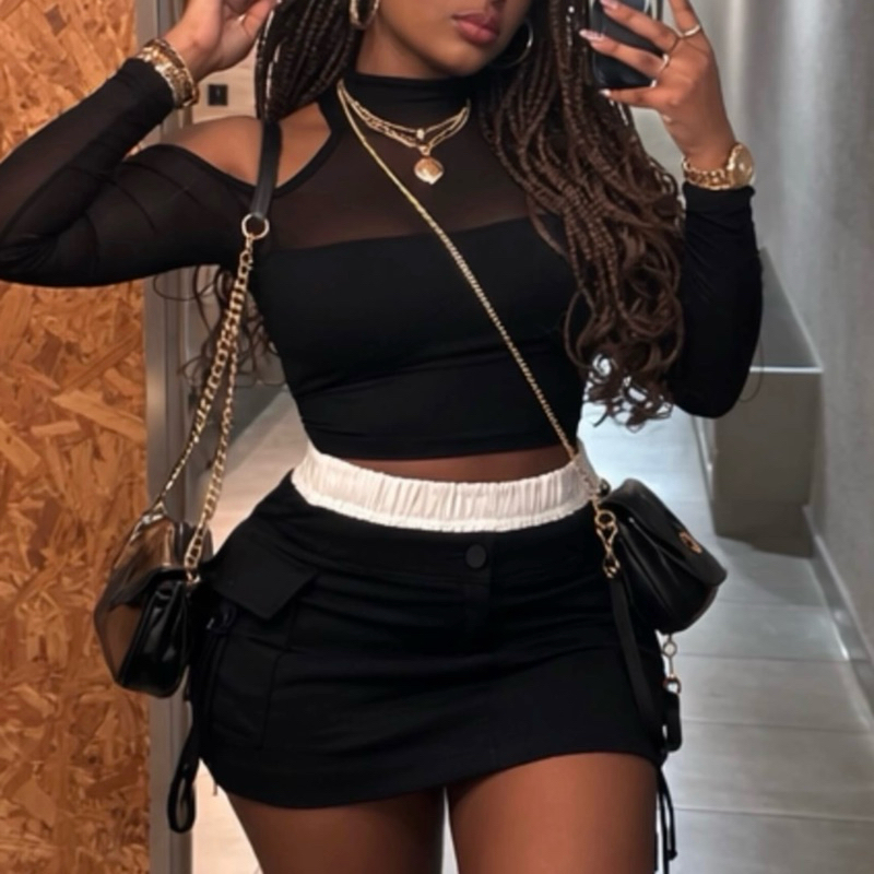 Short saia plus size cargo elástico na cintura G1 G2 Rebeca