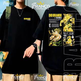 Camiseta Oversizde Anime Phantom Blood Dio Brando Streetwear 100% Algodão em Oferta na Shopee