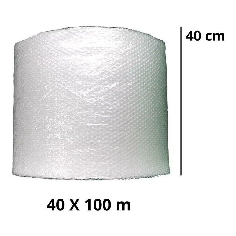 Plastico Bolhas 40cm Com 100m Durabilidade E Resistencia Transparente