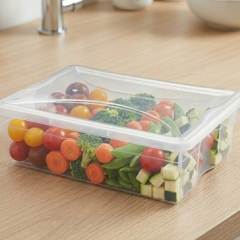 Caixa Organizadora 11L com Tampa Multiuso – Freezer, Cozinha, Festas, Pets e Salgados