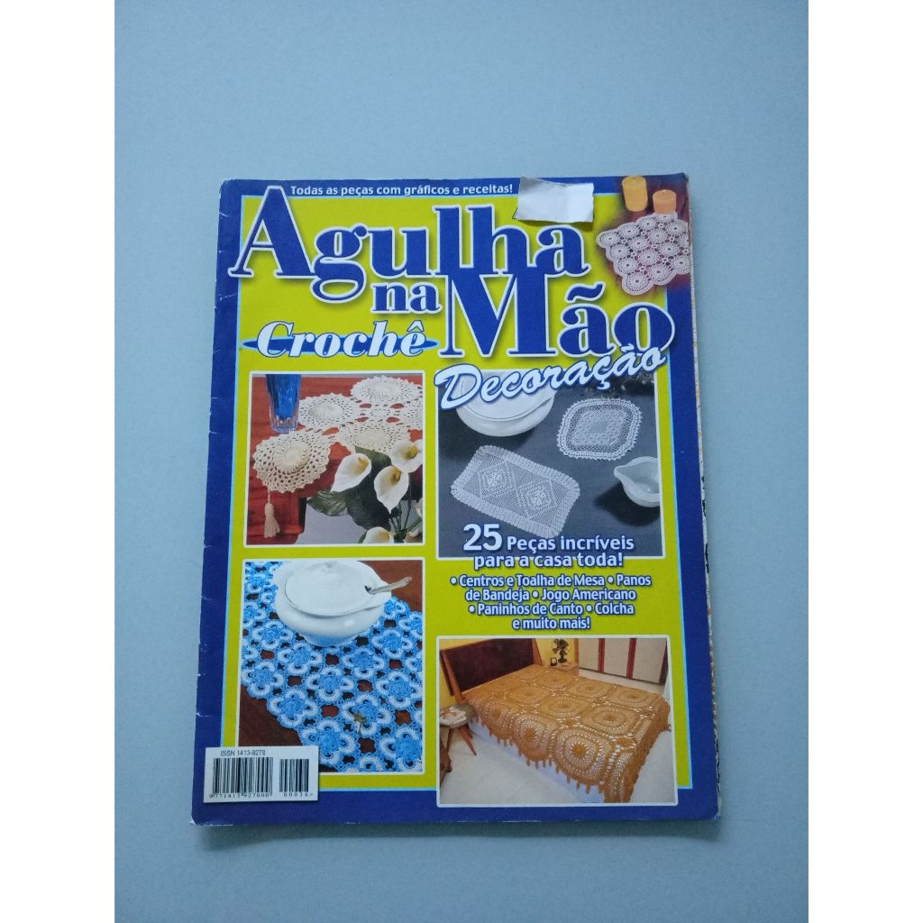 Revista Agulha Na Mão Crochê Decoração 25 Peças Ad422 (Usado)