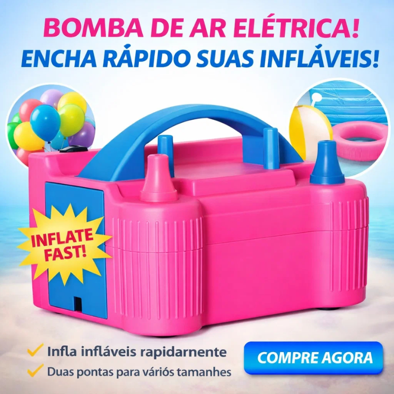 Mini Compressor Elétrico para Encher Balão Inflador de Bexiga Festa Profissional Portátil Alta Potência