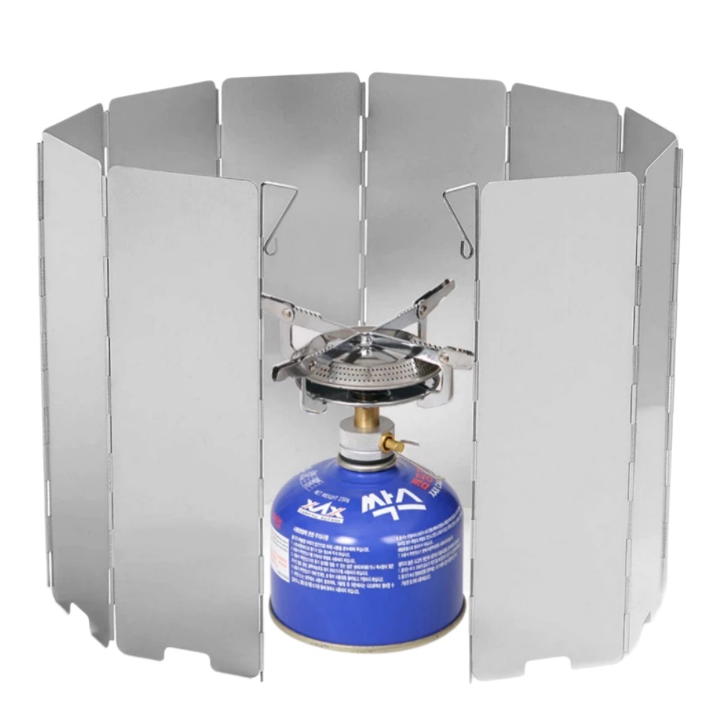 Protetor de Vento Fogareiro Camping Dobrável em Oferta na Shopee