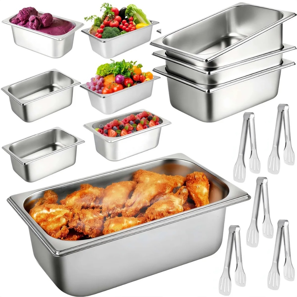 Kit 10 Cubas 1/4 100mm de Inox +5 Pegadores