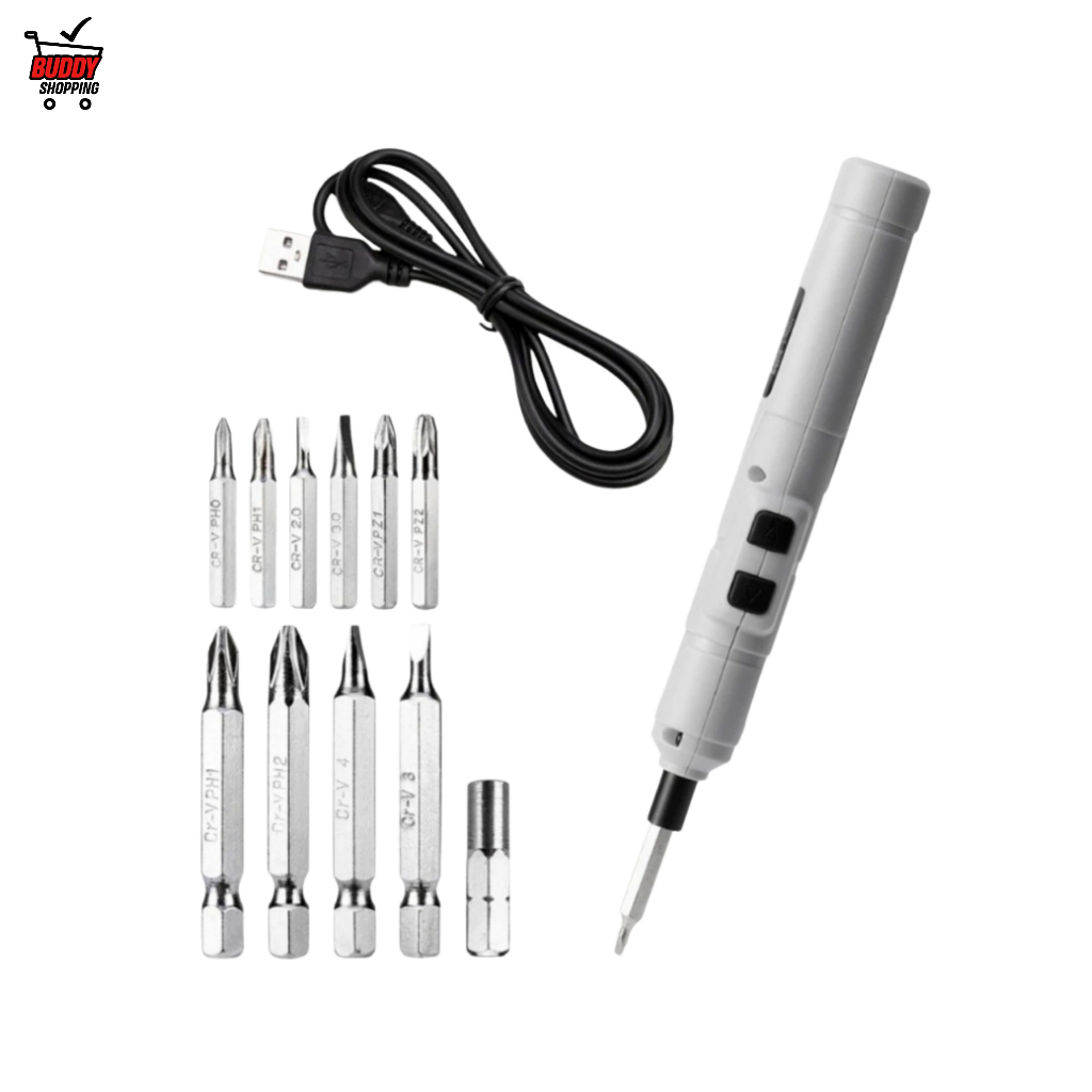 Chave De Fenda Eletríca Recarregável Parafusadeira 12 Bits em Oferta na Shopee