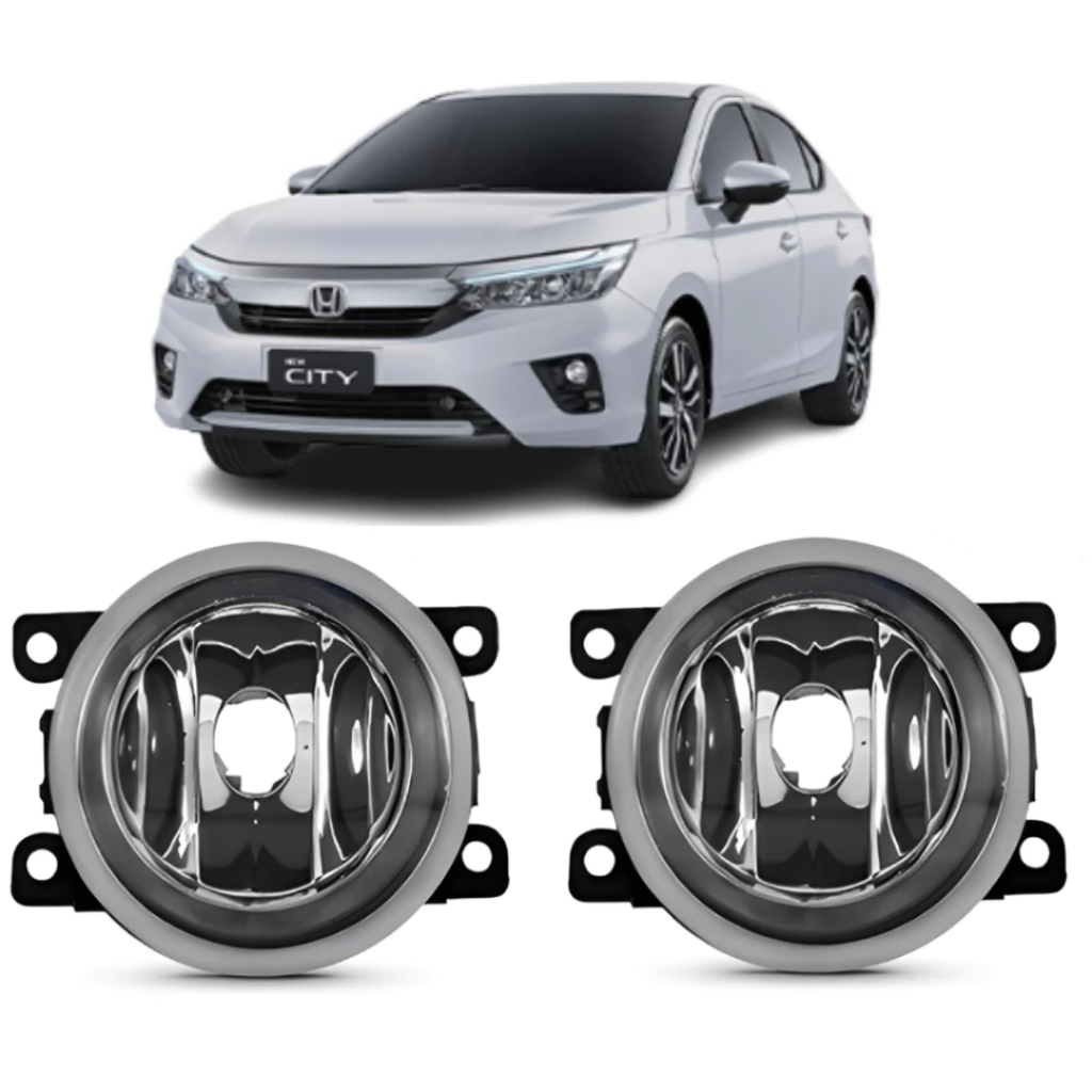 Par/Uni Farol De Milha Neblina Honda City Sedan Hatch 2022 2023 2024 2025 2026 Auxiliar Lente Lisa