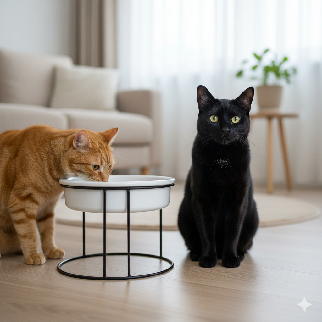 Comedouro Ração Bebedouro Individual Rosa Azul Água Pet Alumínio Suporte Elevado 250ml em Oferta na Shopee