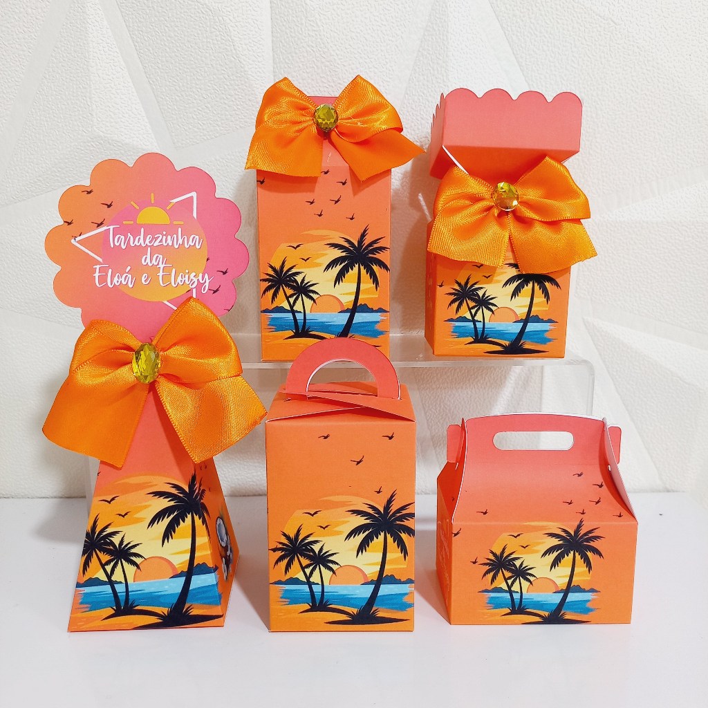 Kit Caixinhas Personalizada Tardezinha Desmontadas | Lembrancinhas para Festa Infantil