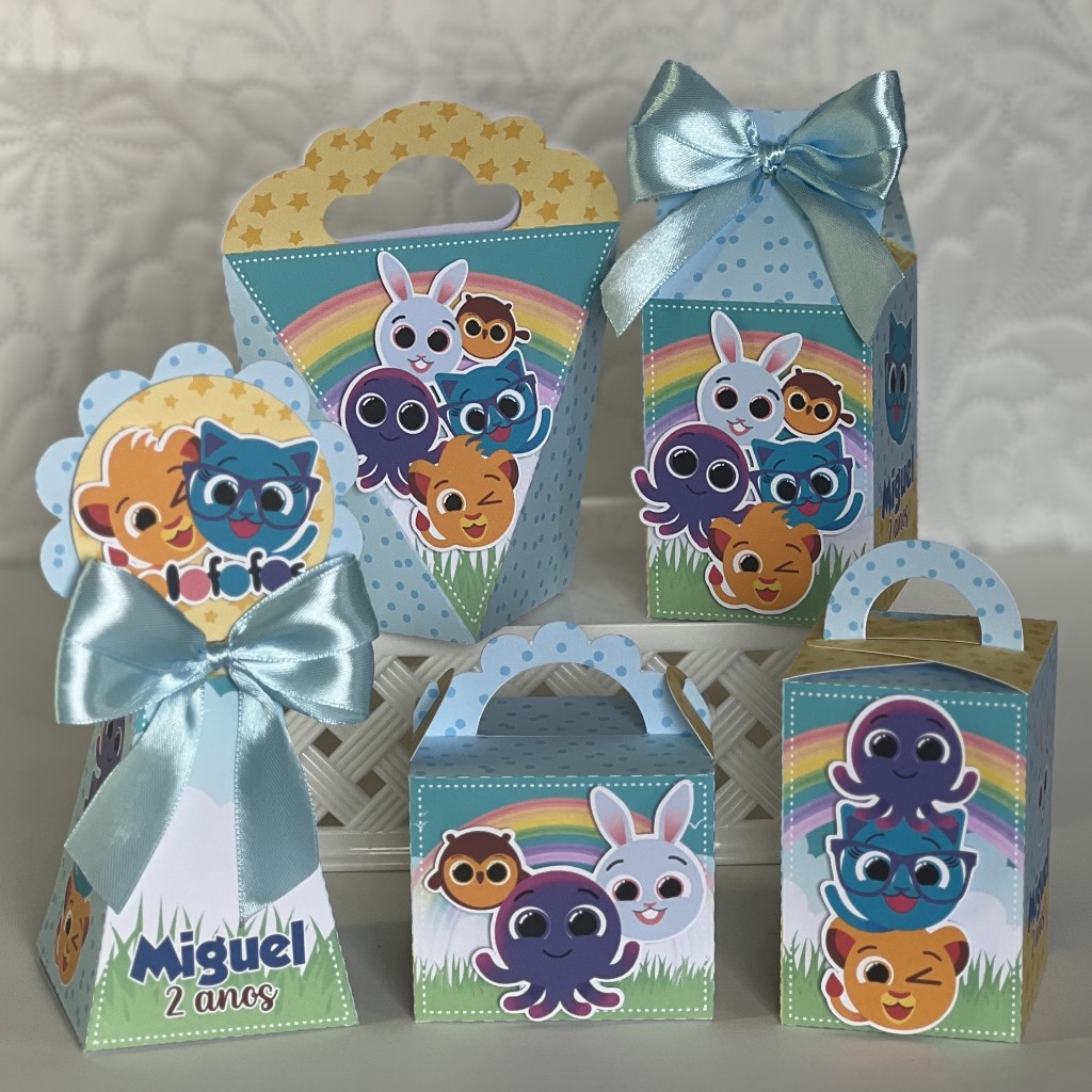 kit festa personalizado lembrancinha personalizada Bolofofo caixa personalizada festa kit festa infantil lembrancinha