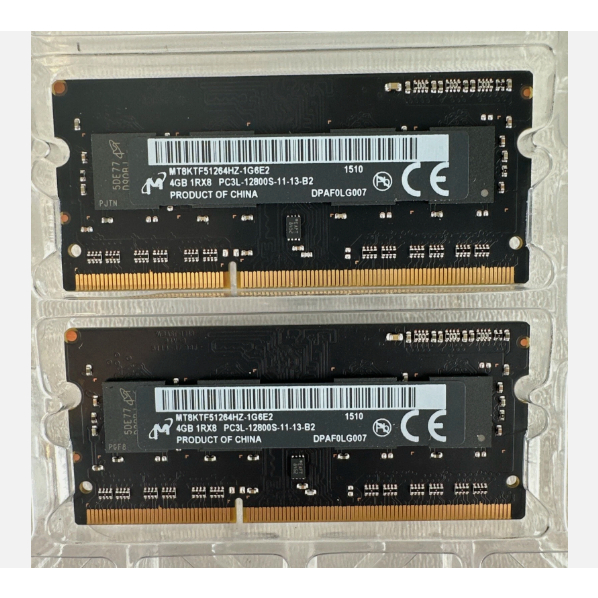 MÍCRON 4GB 1Rx8 PC3L-12800S-11-13-B2 MT8KTF51264HZ-1G6E2 de memória RAM