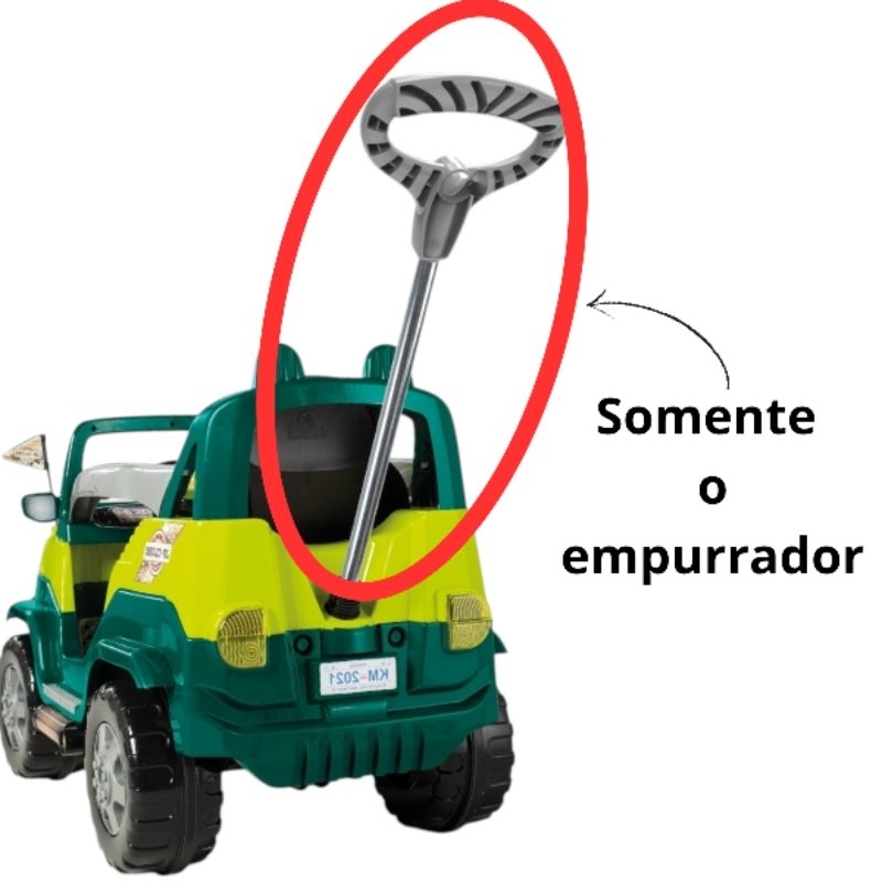 Empurrador completo tubo cano puxador haste com pegador para carrinho de passeio peça calesita original em Oferta na Shopee