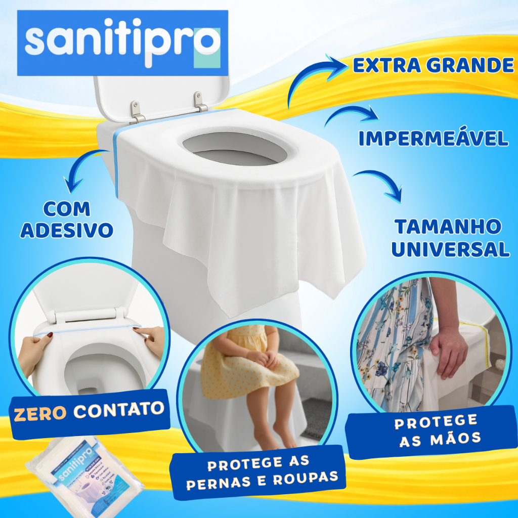 Protetor De Vaso Assento Sanitário 15un Com adesivo Descartável Impermeável Para Privada banheiro em Oferta na Shopee