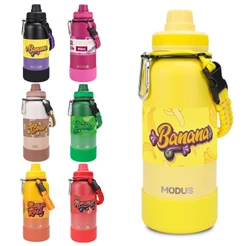 MODUS Garrafa Térmica De Água Isolada 1000ml De Aço Inox Com Alça e Base Emborrachada Anti Derrapante