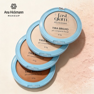 Pó Compacto Tira Brilho Fast Glam Ana Hickmann Alta Cobertura Matte 6 Tons em Oferta na Shopee