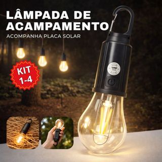 Lâmpada Led Acampamento Lanterna USB para Pesca SOS Ar Livre com Gancho Preto em Oferta na Shopee