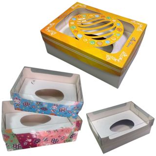 10 Caixa Páscoa 100/150/250G Tampa Visor Ovo Acetato 25mm Que Permite Empilhamento Ajustável  Embalagem  ovo de colher. em Oferta na Shopee