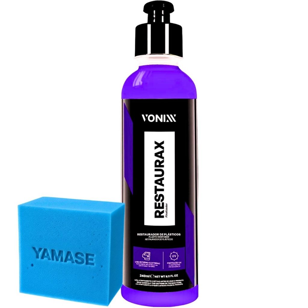 Revitalizador de Plásticos Internos e Externo Restaurax 240ml Vonixx em Oferta na Shopee
