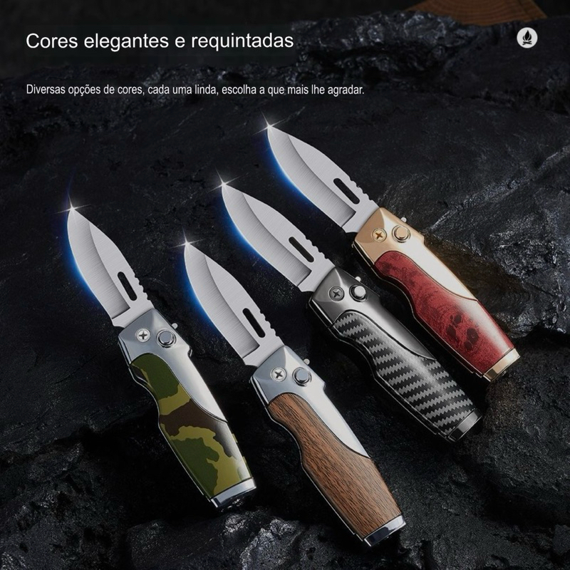 Canivete Multifuncional à Prova de Vento com Abridor de Garrafas e Isqueiro Camping Dobrável，5 tezinho em Oferta na Shopee