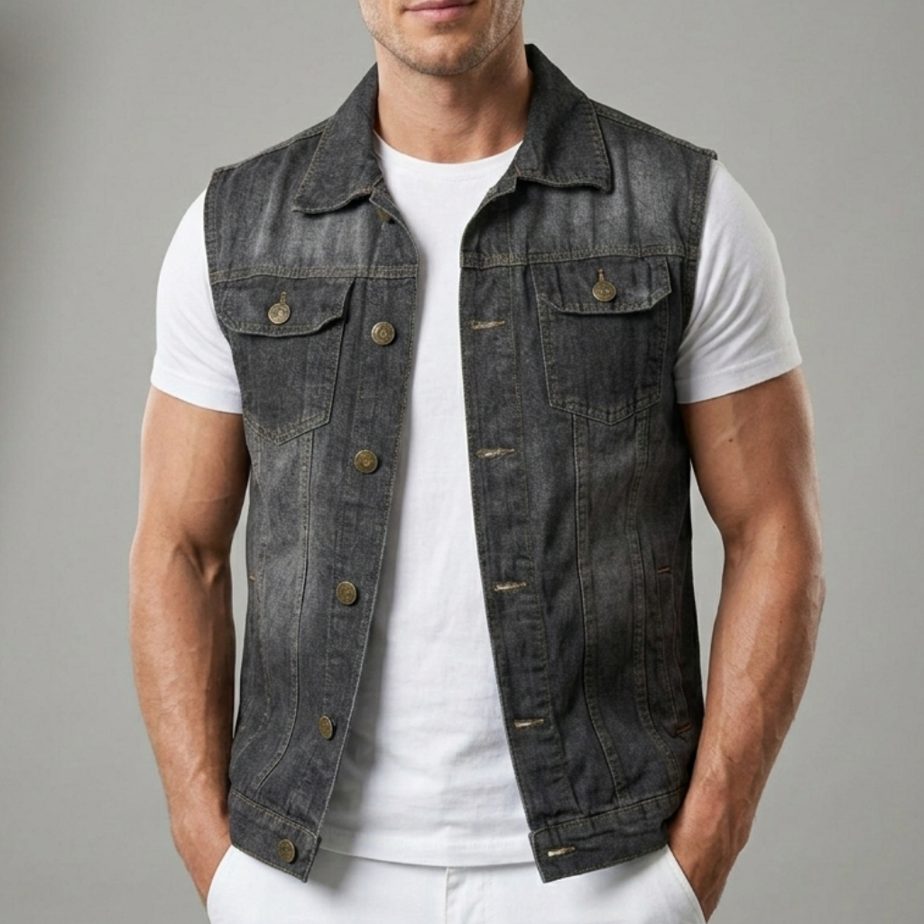 Colete Masculino Motociclista Jeans Promoção 2026 em Oferta na Shopee