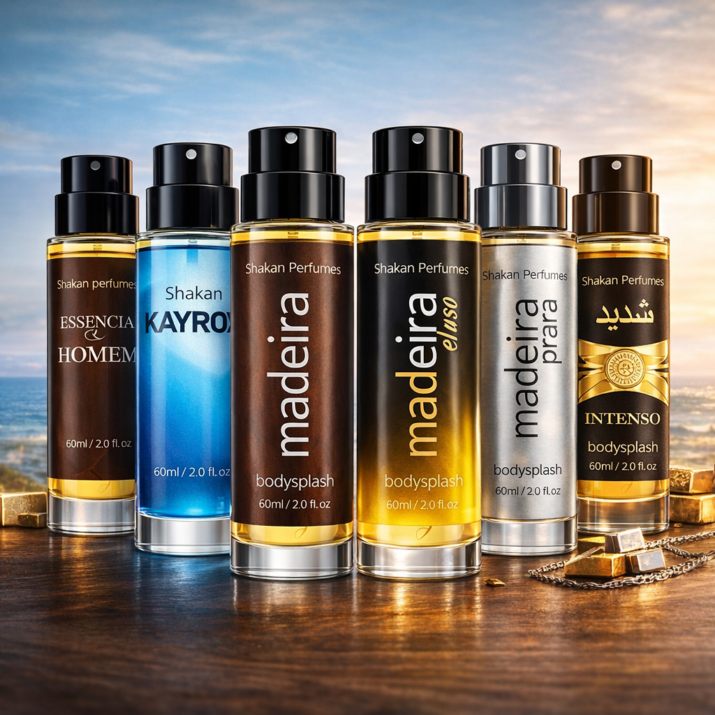 Kit Masculino 6 Body Splash Famosos Nacionais e Arabes 60ml