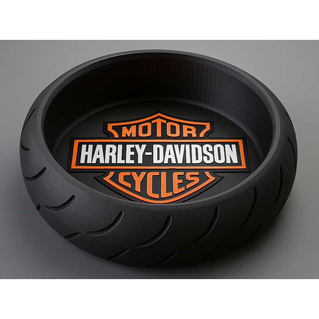 Porta Objetos/Chaves Estilo Pneu Harley-Davidson - Enfeite/Decoração/Motos