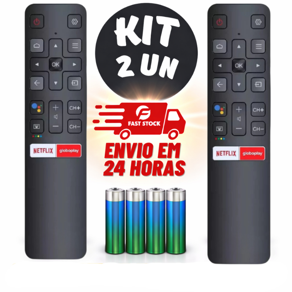 Controle para TCL Smart TV 9071 com Tecla Netflix | Pilhas Inclusas | Envio Imediato